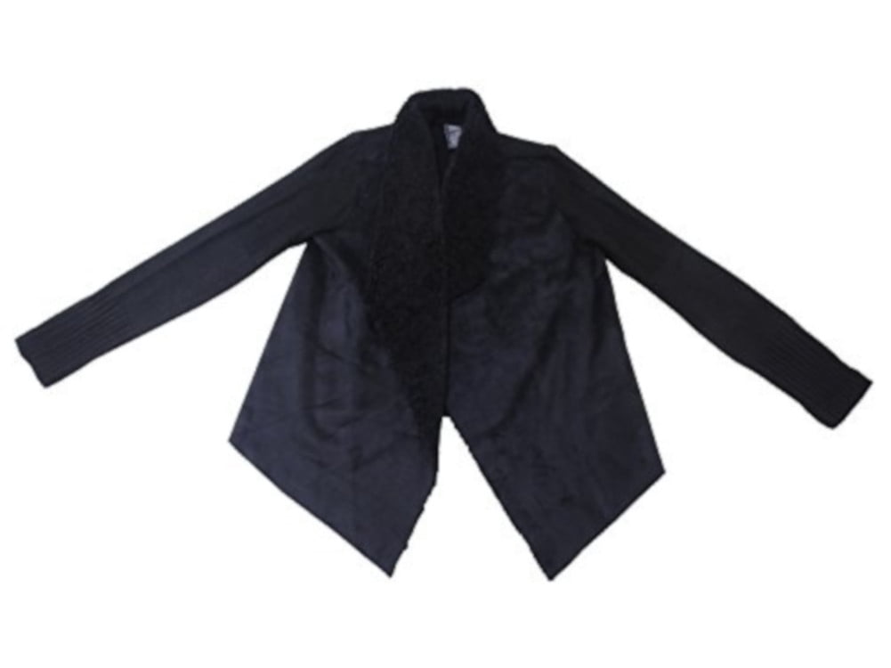 Chelsea \u0026 Theodore Womens Size Large L/S Cardigan, Black