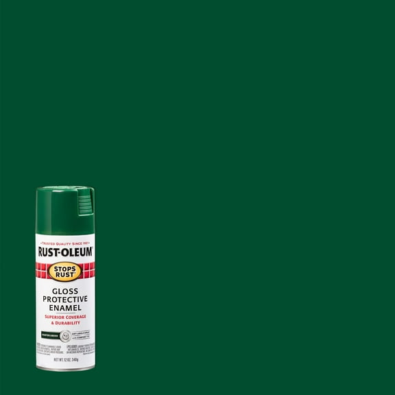 2-Pack Value - Rust-oleum stops rust gloss protective enamel hunter green spray paint, 12 oz