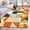 Yellow, variant on Abstract, Round Area Rug 3.3 FT, Non Slip Small Entryway Kitchen Mat, Modern Geometric Vintage Circle European Washable Soft Circular Rug Non-Shedding Door Mat for Bathroom Playroom Kids Room