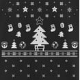 thumbnail image 2 of Girl's Nintendo Super Mario Ugly Christmas Tree Graphic Tee Black Small, 2 of 4