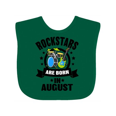 

Inktastic Rockstars Are Born in August Birthday Gift Baby Boy or Baby Girl Bib