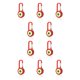 thumbnail image 3 of Yuarrent Linterna ABS Portátil Ajustable 3 Modos Llavero Luz Mosquetón Colgante Bolsillo Brillo Herramienta de iluminación Suministro de antorcha rojo 10piezas Yuarrent CBP193712, 3 of 5