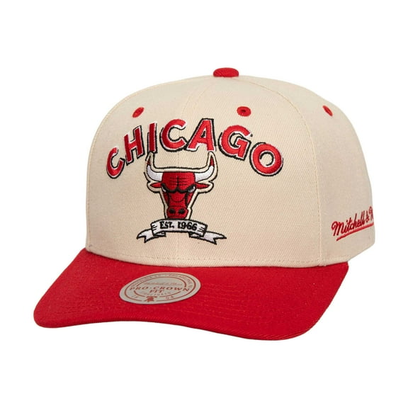 Men's Mitchell & Ness Cream/Red Chicago Bulls 6x NBA Champions Soul Legacy Defined Snapback Hat
