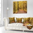 thumbnail image 2 of Designart Bright Autumn Forest Panorama - Modern Forest Throw Pillow - 16x16, 2 of 4