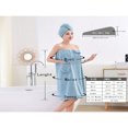 thumbnail image 2 of OUSITAID 2pcs/Set Grid Pattern Bathrobe & Shower Cap  Modern Style Coral Fleece Bathrobe With Pockets  Soft Skin Friendly Quick Dry Home Living Room Bathroom Kitchen All Seasons Bathrobe, 2 of 6