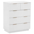 thumbnail image 7 of Hassch Modern Dresser with 5 Drawers for Bedroom, Chest of Drawers, Storage Cabinet for Living Room, Hallway, Office, White, 7 of 7