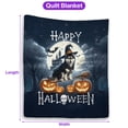 thumbnail image 5 of Happy Halloween Siberian Husky Witch Pumpkins Bats Quilt Blanket Husky Dog Lover Gifts Cozy Comforter Throw Blanket - 13012, 5 of 5