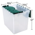 thumbnail image 3 of Akro-Mils KeepBox 18 Gallon Plastic Storage Bin, Stackable Tote with Lid, Clear/Green, 3 of 9
