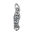 thumbnail image 1 of Sterling Silver 16" .8mm Box Chain 26.2 Marathon Shoe Foot Print Pendant Necklace, 1 of 2