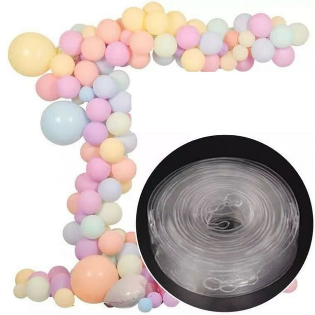 Ruban de Décoration de Ballon 5m Bande Réutilisable Kit d'Arche de Ballon en Plastique Adapté pour Baby Shower