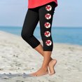 thumbnail image 2 of Fjofpr Childrens Leggings Toddler Kids Fashion Baesball Print Summer Leisure Yoga Sports Frenum Cropped Pants Black 8 Years, 2 of 4