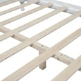 thumbnail image 4 of Full Size Platform Bed Frame with Headboard,Retro Style Full Bed Frame with Slat Support for Bedroom,No Box Spring Needed,79.9"x56.2"x39.4",White, 4 of 8