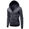 thumbnail image 1 of Men's Fine Quality Plush Fleece Lined Zip up Hoodie Jacket, 1 of 3