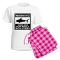 thumbnail image 5 of CafePress - Shark Does Not Play Nicely Women's Light Pajamas - Women's Short Sleeve Print T-Shirt and Pants Light Cotton Pajama Set, 5 of 7