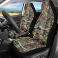 thumbnail image 4 of Xoenoiee 2 Piece Universal Camo Car Seat Cover for Women Men, Realistic Forest Camouflage Print Car Seat Covers for Front Seat, Soft Bucket Auto Seat Protector Covers, 4 of 6