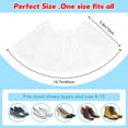 thumbnail image 2 of Toplive Shoe Covers Disposable 100 Pack(50 Pairs) Boot Covers Non-Slip for Indoor, Durable Noiseless Shoe Booties Covers for Home, Real Estate, Workplace, Construction, Medical, Floor-White, 2 of 7