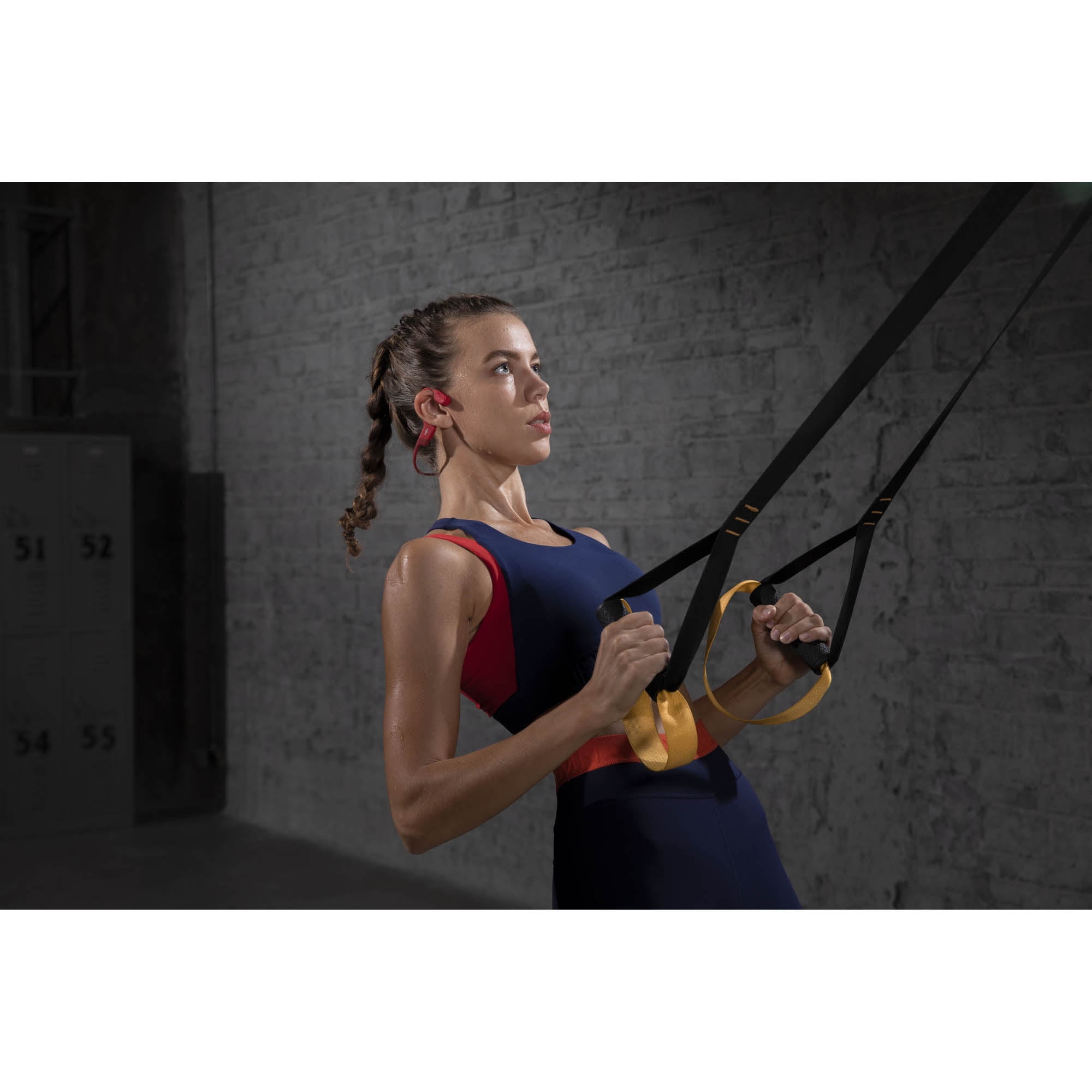 Shokz - OpenRun, Bone Conduction Sports Headphones, Red