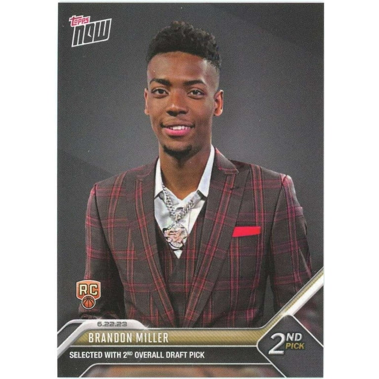 NBA 2023 Topps Now Basketball Brandon Miller D-2 (Rookie Card, Selected  with 2nd Overall Draft Pick) 