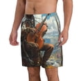 thumbnail image 2 of Cauagu Western Guitar Cowboy Print Men's Swim Trunks,Hawaiian Bathing Suit Swimsuits Beach Shorts with Pockets for Men Quick Dry Swimming Board Shorts-Small, 2 of 6