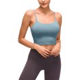 thumbnail image 3 of PEASKJP Women's Basic Tank Tops Sleeveless Ribbed Knit Casual Crop Tank Top, Dark Blue S, 3 of 3