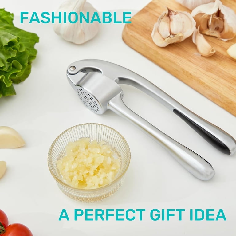 Garlic Press With Ergonomic Handle, Rust Proof Stainless Steel photo 4