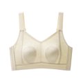 thumbnail image 4 of Bigersell Cotton Bras for Women Wirefree New Comfortable Without Underwire Bra Sport Bra Style F-1014 White L, 4 of 5