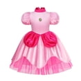 thumbnail image 4 of Vestido de princesa melocotón para niña, disfraz de Halloween, ropa de actuación de escenario para niños, trajes de fiesta de Carnaval de cumpleaños, 4 of 5