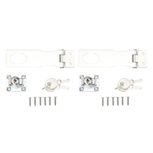 2 cerraduras con llave de acero inoxidable 201, cerradura de seguridad con perilla giratoria de aleación de zinc para puertas de gabinetes, color plateado