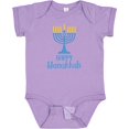 thumbnail image 3 of Inktastic Happy Hanukkah with Blue Menorah Boys or Girls Baby Bodysuit, 3 of 5