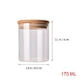 thumbnail image 2 of Nuolux Jars Glass Lids Airtight Jar Sugar Kitchen Coffee Storage Lid Small Salt Canisters Food, 2 of 6