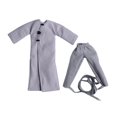 thumbnail image 1 of FashionCha 2 Pieces Miniature Figure Coat Action Figure Clothes Costume Accessory Trench Coat Mid Length Jacket Cloth Material Suitable for Tabletop Gaming Model Dioramas grey, 1 of 8