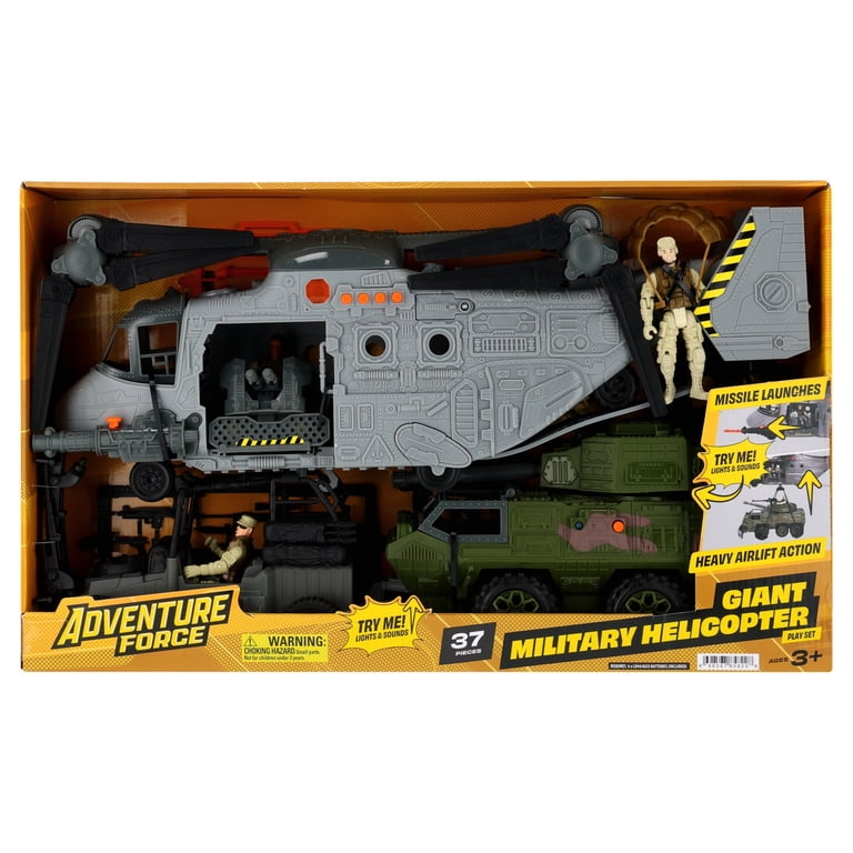 Adventure Force Giant Military Helicopter Play Set, 37 Pieces photo 6
