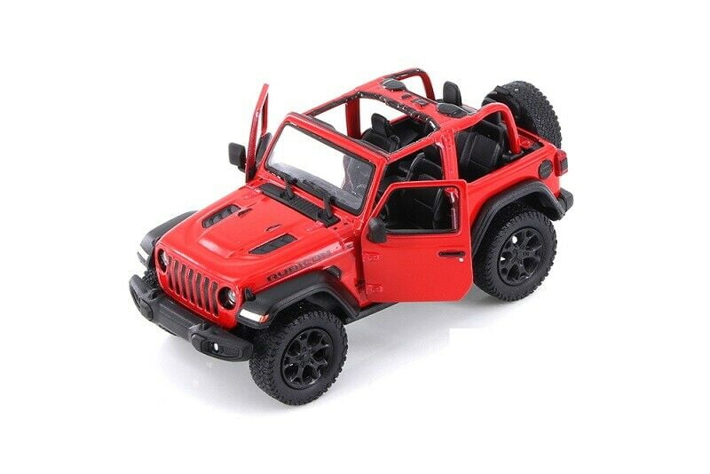 Kinsmart 2018 Jeep Wrangler 1:34 Scale Diecast Model Toy Car  Black White/RED 