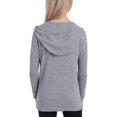 thumbnail image 2 of Cyrus Ladies' Drop Shoulder Ribbed Hem Pullover Hoodie (XS, Medium Grey), 2 of 3