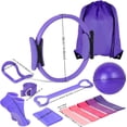thumbnail image 2 of Pilates Essentials Kit for Women 13 Pcs Pilates Equipment for Home Workouts with Yoga Circle Ball Ring, 5 Resistance Bands,Pedal Puller Resistance Band,Anti Slip Socks for Starter Set Accessories, 2 of 2