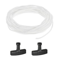 Uxcell Recoil Starter Rope Pull Cord 3.5mm 10m Nylon Pull Cord with Handles White,Black