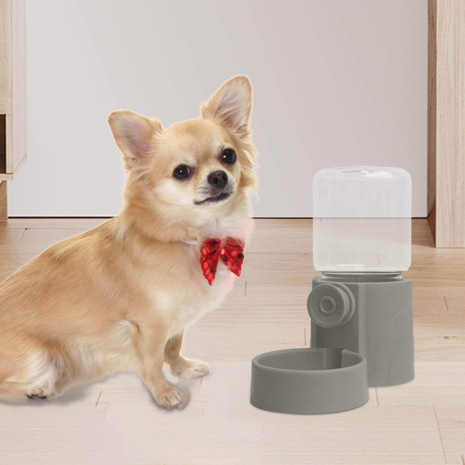 Bvdfgk Dog Cat Automatic Feeder Feeding Container Large Capacity Cage Hanging Dispenser Gray Water Dispenser