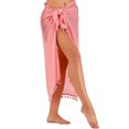 thumbnail image 3 of Women Sarongs Bikini Cover Ups Solid ColorBeach Wrap Sun Protection Quick-drying Bikini Cover Up For Women, 3 of 9