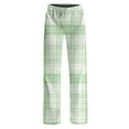thumbnail image 4 of Byoo Toddler Girls Plaid Homewear Pants Elastic Waist High Rise Wide Leg Straight Fit Casual Trousers Soft Daily Pants, 4 of 4