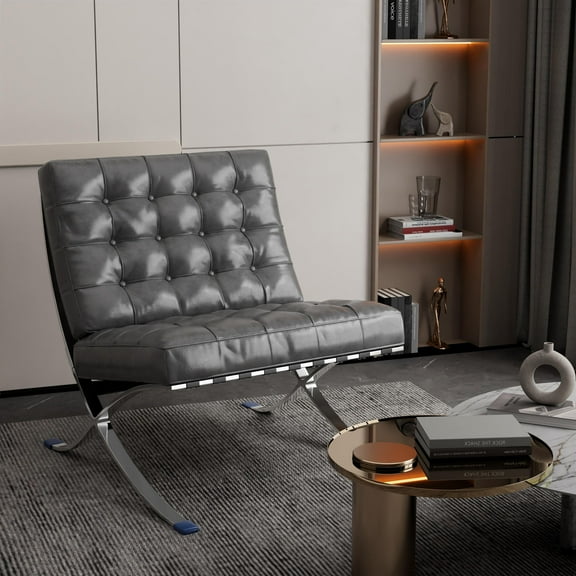 CRO Decor 30"  Accent Chair Lounge Chair in DARK GREY