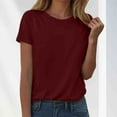 thumbnail image 2 of GEWSEY Womens Summer Cap Sleeve T-Shirts Casual Loose Fit Tunic Tops Crew Neck Tee Shirts (, XL), 2 of 5