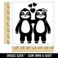 thumbnail image 2 of Sloth Friends Love Anniversary Valentine's Day Square Rubber Stamp Stamping Scrapbooking Crafting - Medium 1.75in, 2 of 7