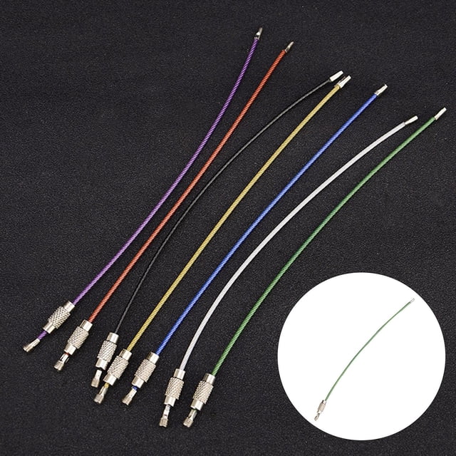 Cable de llavero de alambre Macarena 6 pulgadas Acero inoxidable verde