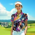 thumbnail image 2 of HOMYGIFTS Women’s Artistic Golf Polo Shirt – Vibrant Mosaic Golfer Design, 2 of 8