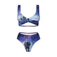 thumbnail image 4 of Rocae Astronauts Start Running for Bikini Set for Women Two Piece Sexy High Swimsuits Split Crossover Bikini X-Large, 4 of 9