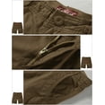 thumbnail image 5 of Matchstick Men Loose Solid Cargo Shorts with 8 Pockets, 5 of 8