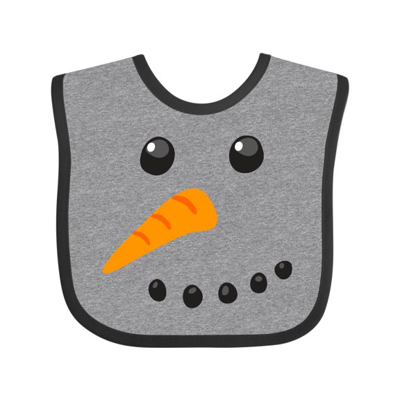 Inktastic Snowman Face Boys or Girls Baby Bib