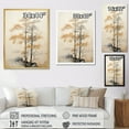 thumbnail image 4 of Designart "Tranquil Beige Pine" Tree Pine Floater Framed Wall Art Living Room, 4 of 5