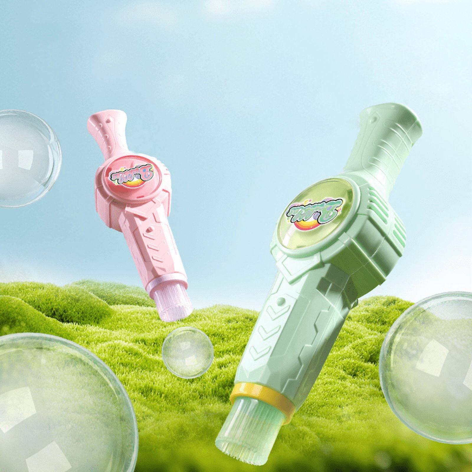 Smoke bubble machine, magic smoke bubble stick with gloves, bouncy bubble stick, colorful smoke bubble machine