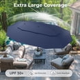 thumbnail image 6 of Alpha Joy 15ft Outdoor Patio Umbrella Extra-Large Double-Sided Garden Umbrella with Ventilation and Base - Navy, 6 of 7
